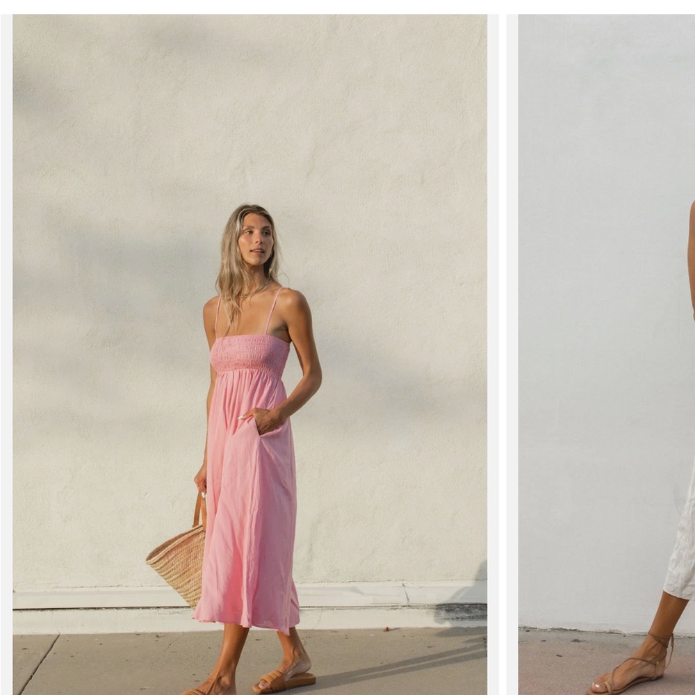 Solai the Label Sherbert Smocked Midi dress